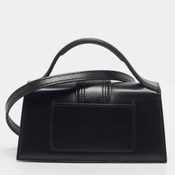 Pre Owned Jacquemus Black Leather Mini Le Bambino Top Handle Bag