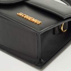 Pre Owned Jacquemus Black Leather Le Grand Bambino Top Handle Bag