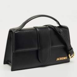 Pre Owned Jacquemus Black Leather Le Grand Bambino Top Handle Bag