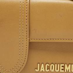 Pre Owned Jacquemus Tan Leather Mini Le Bambino Top Handle Bag