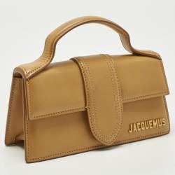 Pre Owned Jacquemus Tan Leather Mini Le Bambino Top Handle Bag
