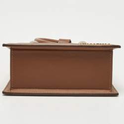 Pre Owned حقيبة يد جاكيموس لو شيكيتو نو دود جلد فوشيا