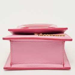 Pre Owned Jacquemus Pink Leather Mini Le Chiquito Top Handle Bag