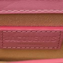 Pre Owned Jacquemus Pink Leather Mini Le Chiquito Top Handle Bag