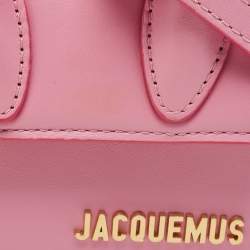 Pre Owned Jacquemus Pink Leather Mini Le Chiquito Top Handle Bag