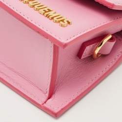 Pre Owned Jacquemus Pink Leather Mini Le Chiquito Top Handle Bag
