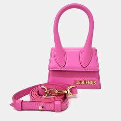 Pre Owned Jacquemus Pink Leather Le Chiquito Mini Crossbody Bag