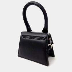 Pre Owned Jacquemus Black Leather Le Chiquito Mini Crossbody Bag