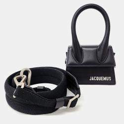 Pre Owned Jacquemus Black Leather Le Chiquito Mini Crossbody Bag