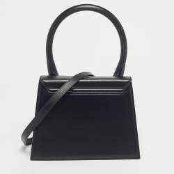 Pre Owned Jacquemus Black Leather Grand Le Chiquito Top Handle Bag