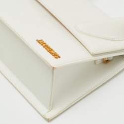 Pre Owned Jacquemus White Leather Grand Le Chiquito Top Handle Bag