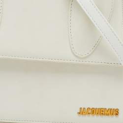Pre Owned Jacquemus White Leather Grand Le Chiquito Top Handle Bag