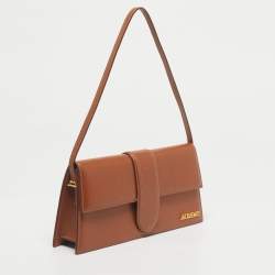 مملوكة مسبقًا Jacquemus Brown Leather Le Bambino Long Shoulder Bag