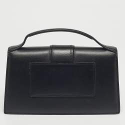 Pre Owned Jacquemus Black Leather Le Grand Bambino Top Handle Bag