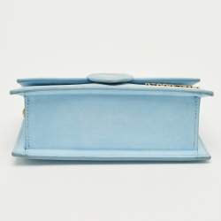 Pre Owned Jacquemus Blue Nubuck Leather Mini Le Bambino Top Handle Bag