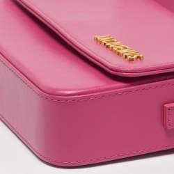 Pre Owned Jacquemus Pink Leather Le Carinu Shoulder Bag