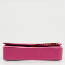 Pre Owned Jacquemus Pink Leather Le Carinu Shoulder Bag