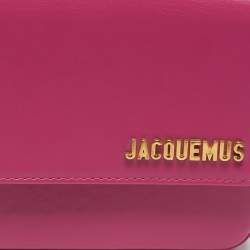 Pre Owned Jacquemus Pink Leather Le Carinu Shoulder Bag