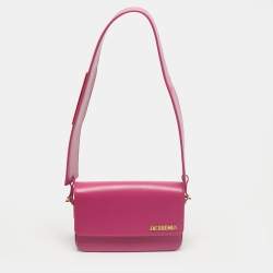 Pre Owned Jacquemus Pink Leather Le Carinu Shoulder Bag