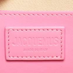 Pre Owned Jacquemus Pink Leather Le Bambino Long Shoulder Bag