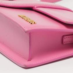 Pre Owned Jacquemus Pink Leather Le Bambino Long Shoulder Bag