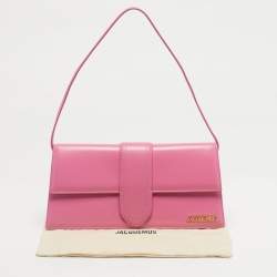 Pre Owned Jacquemus Pink Leather Le Bambino Long Shoulder Bag