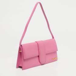 Pre Owned Jacquemus Pink Leather Le Bambino Long Shoulder Bag