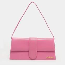 Pre Owned Jacquemus Pink Leather Le Bambino Long Shoulder Bag
