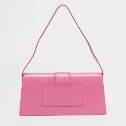 Pre Owned Jacquemus Pink Leather Le Bambino Long Shoulder Bag