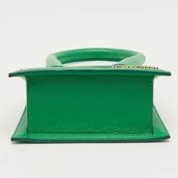 Pre Owned Jacquemus Green Leather Le Chiquito Moyen Top Handle Bag