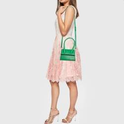 Pre Owned Jacquemus Green Leather Le Chiquito Moyen Top Handle Bag