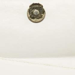 Pre Owned Jacquemus White Leather Le Chiquito Noeud Top Handle Bag