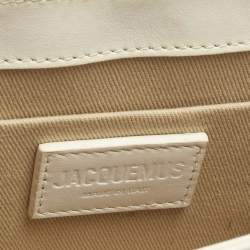 Pre Owned Jacquemus White Leather Le Chiquito Noeud Top Handle Bag