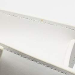 Pre Owned Jacquemus White Leather Le Grand Bambino Top Handle Bag