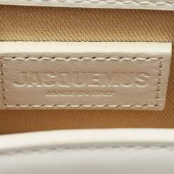 Pre Owned Jacquemus White Leather Mini Le Chiquito Top Handle Bag