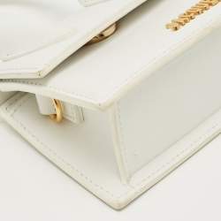 Pre Owned Jacquemus White Leather Mini Le Chiquito Top Handle Bag