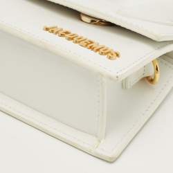 Pre Owned Jacquemus White Leather Mini Le Chiquito Top Handle Bag