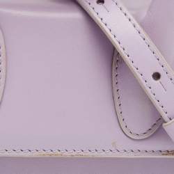 Pre Owned Jacquemus Lilac Leather Le Chiquito Noeud Top Handle Bag