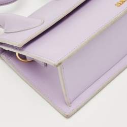 Pre Owned Jacquemus Lilac Leather Le Chiquito Noeud Top Handle Bag