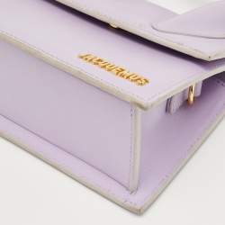 Pre Owned Jacquemus Lilac Leather Le Chiquito Noeud Top Handle Bag