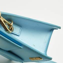 Pre Owned Jacquemus Light Blue Ombre Leather Le Grand Bambino Top Handle Bag