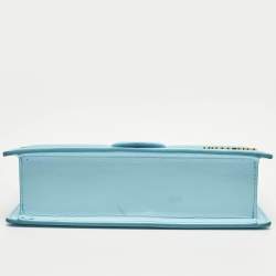Pre Owned Jacquemus Light Blue Ombre Leather Le Grand Bambino Top Handle Bag