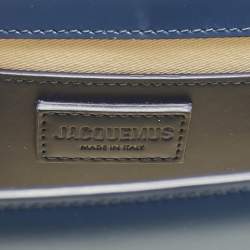 Pre Owned Jacquemus Navy Blue Leather Le Grand Bambino Top Handle Bag