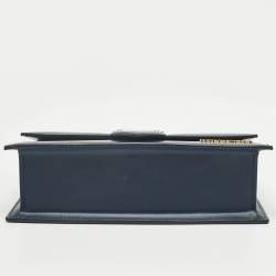 Pre Owned Jacquemus Navy Blue Leather Le Grand Bambino Top Handle Bag