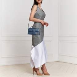 Pre Owned Jacquemus Navy Blue Leather Le Grand Bambino Top Handle Bag