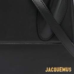 Pre Owned Jacquemus Black Leather Grand Le Chiquito Top Handle Bag