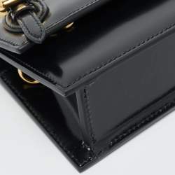 Pre Owned Jacquemus Black Glossy Leather Le Chiquito Long Top Handle Bag