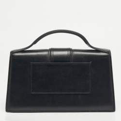 Pre Owned Jacquemus Le Grand Bambino Black Leather Top Handle Bag