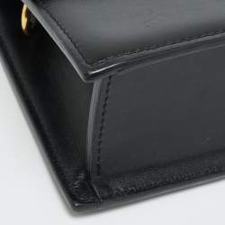 Pre Owned Jacquemus Le Grand Bambino Black Leather Top Handle Bag