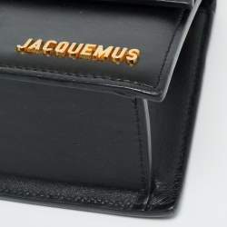 Pre Owned Jacquemus Le Grand Bambino Black Leather Top Handle Bag